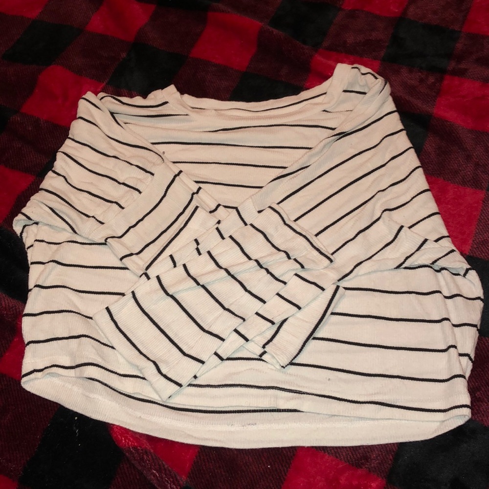 black and white long sleeve